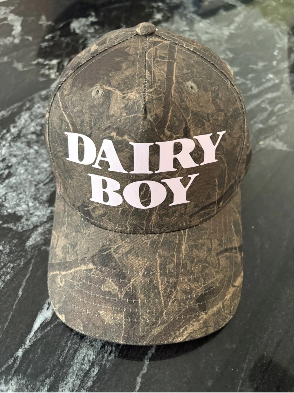 NEW!! Dairy Boy brown camo baseball hat